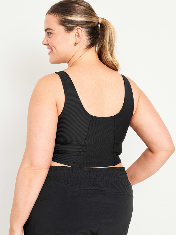 Soutien-gorge de sport PowerSoft long côtelé à maintien léger
