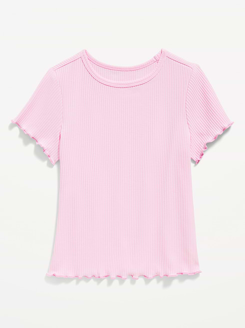 Short Short-Sleeve Lettuce-Edge T-Shirt for Toddler Girls on clearance at Old Navy — 40% off