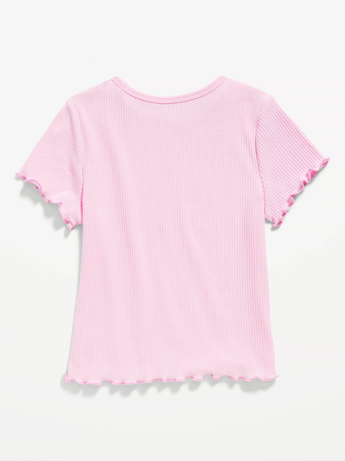 Image number 2 showing, Short-Sleeve Lettuce-Edge T-Shirt for Toddler Girls