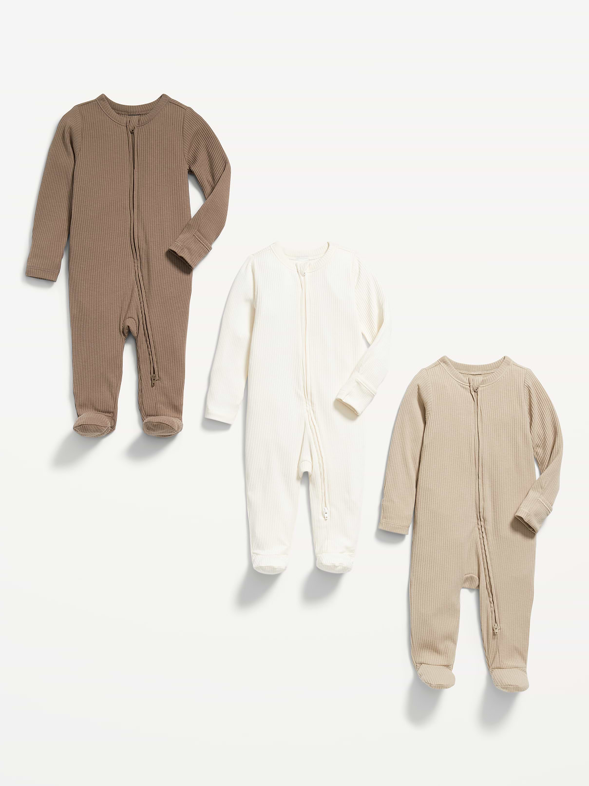 Image number 3 showing, Unisex 2-Way-Zip Sleep & Play Footed One-Piece 3-Pack for Baby