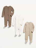 Image number 3 showing, Unisex 2-Way-Zip Sleep & Play Footed One-Piece 3-Pack for Baby