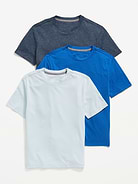 Image number 1 showing, Softest Crew-Neck T-Shirt 3-Pack for Boys