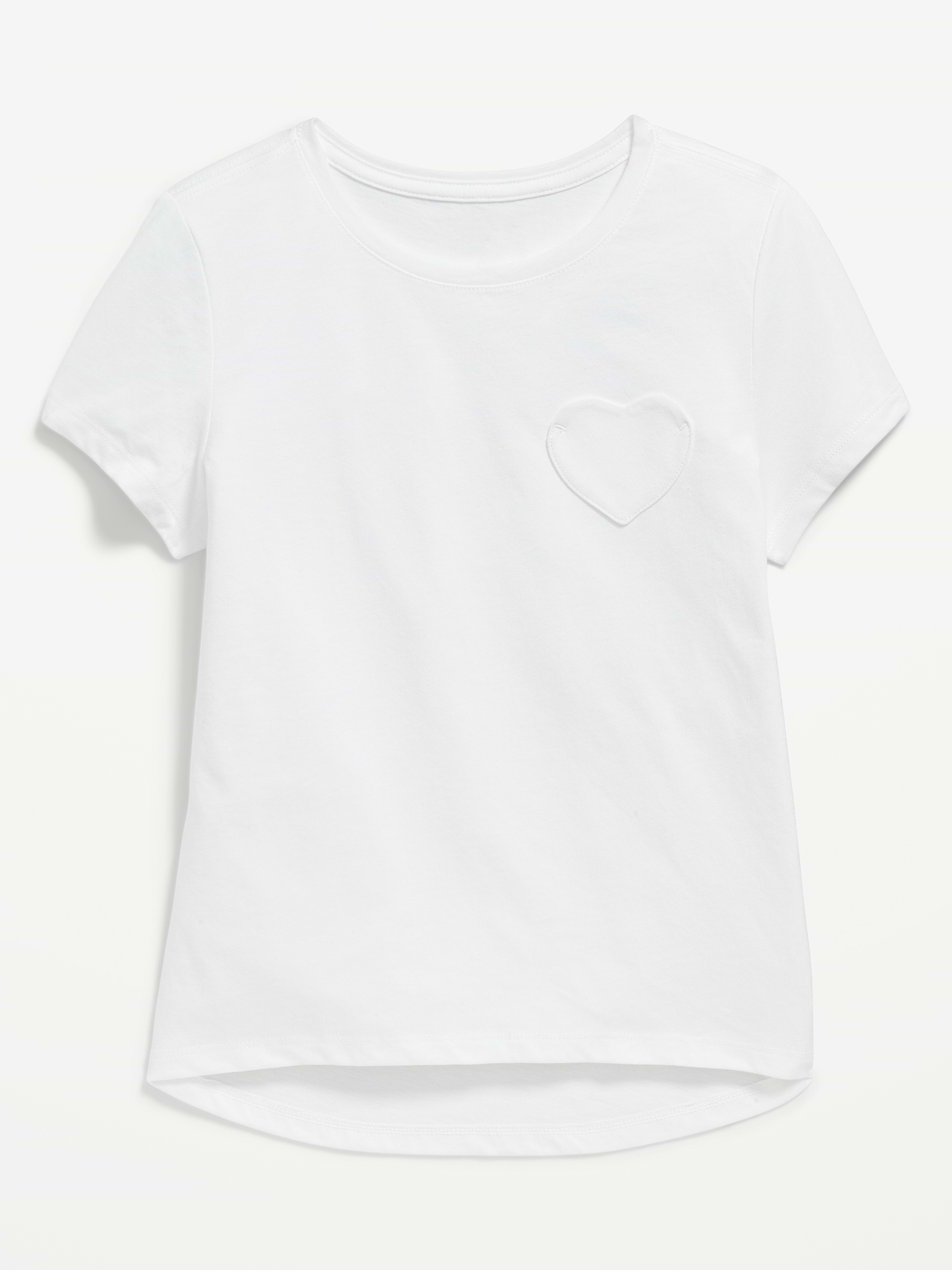 Image number 1 showing, Softest Heart-Pocket T-Shirt for Girls