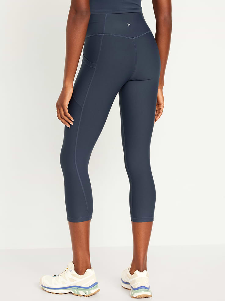 Image number 2 showing, High-Waisted PowerSoft Crop Pocket Leggings