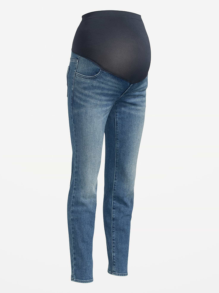 Image number 4 showing, Maternity Full-Panel Wow Straight Jeans