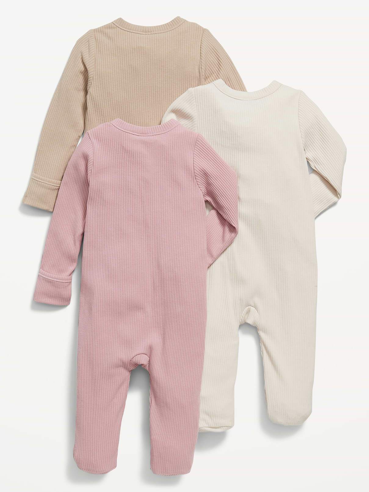 Image number 2 showing, 2-Way-Zip Sleep & Play Footed One-Piece 3-Pack for Baby