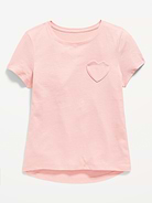 L'image numéro 1 présente T-shirt ultra-doux à poche en cœur pour Fille