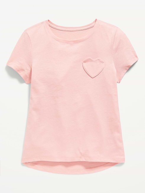 Softest Softest Heart-Pocket T-Shirt for Girls on clearance at Old Navy — 50% off