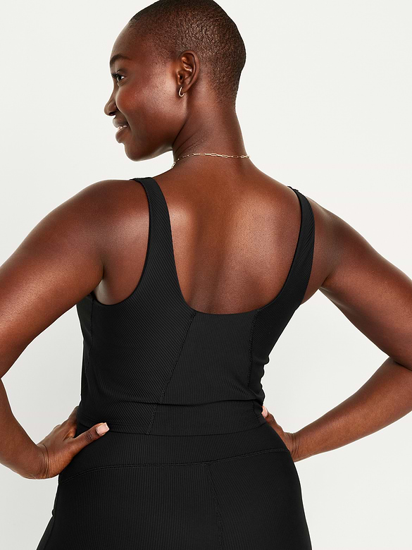 Soutien-gorge de sport PowerSoft long côtelé à maintien léger