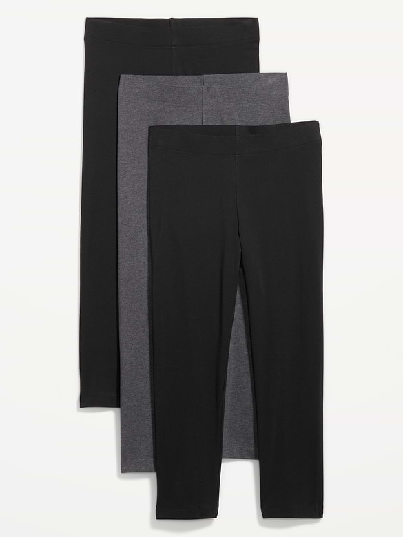 High-Waisted Fashion Layering Cropped Leggings 3-Pack