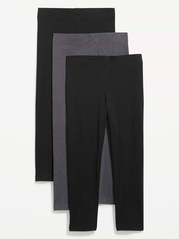 High-Waisted Fashion Layering Cropped Leggings 3-Pack