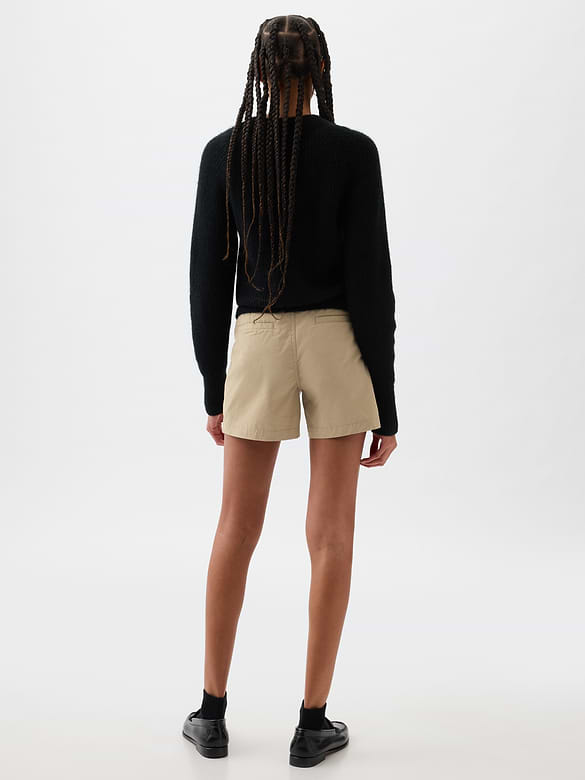5" Mid Rise Downtown Khaki Shorts