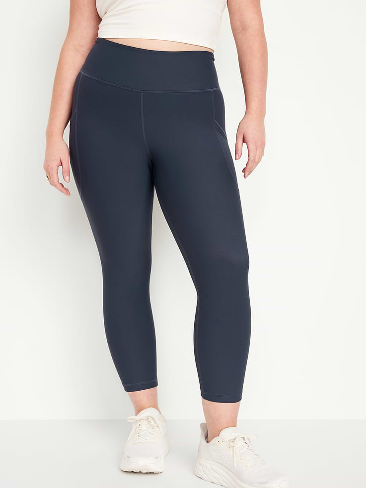 Image number 6 showing, High-Waisted PowerSoft Crop Pocket Leggings
