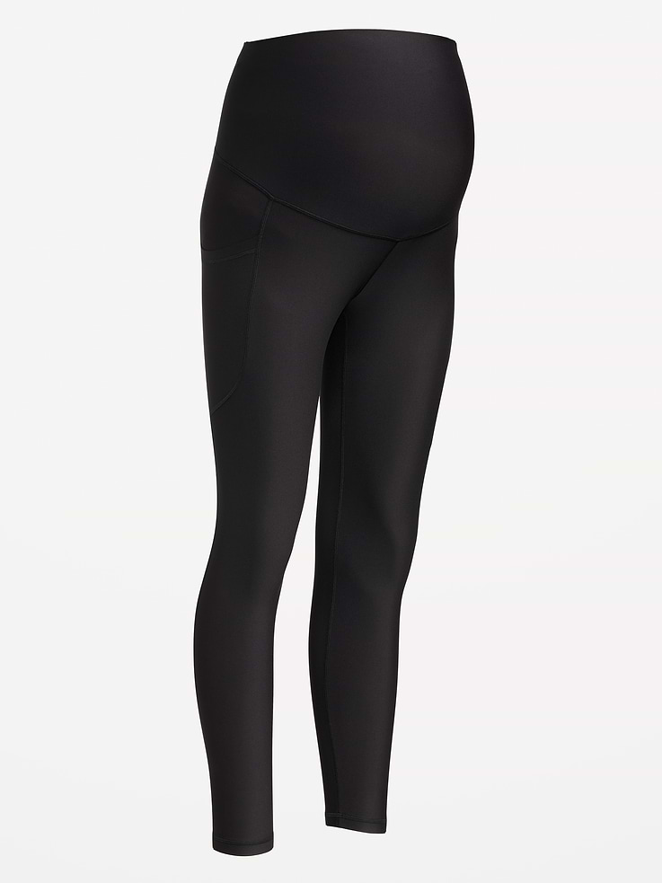 Image number 4 showing, Maternity Full-Panel PowerSoft 7/8 Leggings