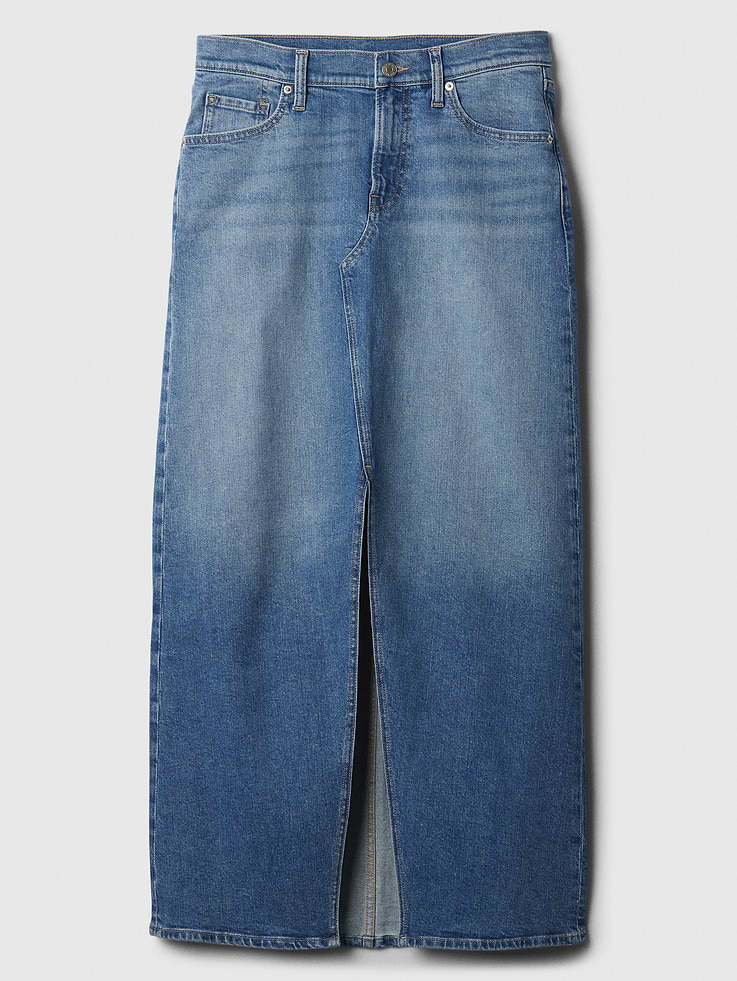 Image number 3 showing, Denim Maxi Skirt