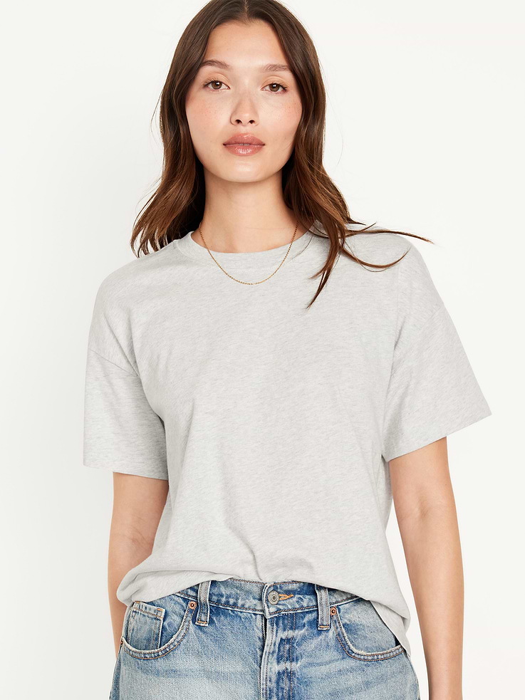 L'image numéro 1 présente T-shirt ras du cou rétro pour femme