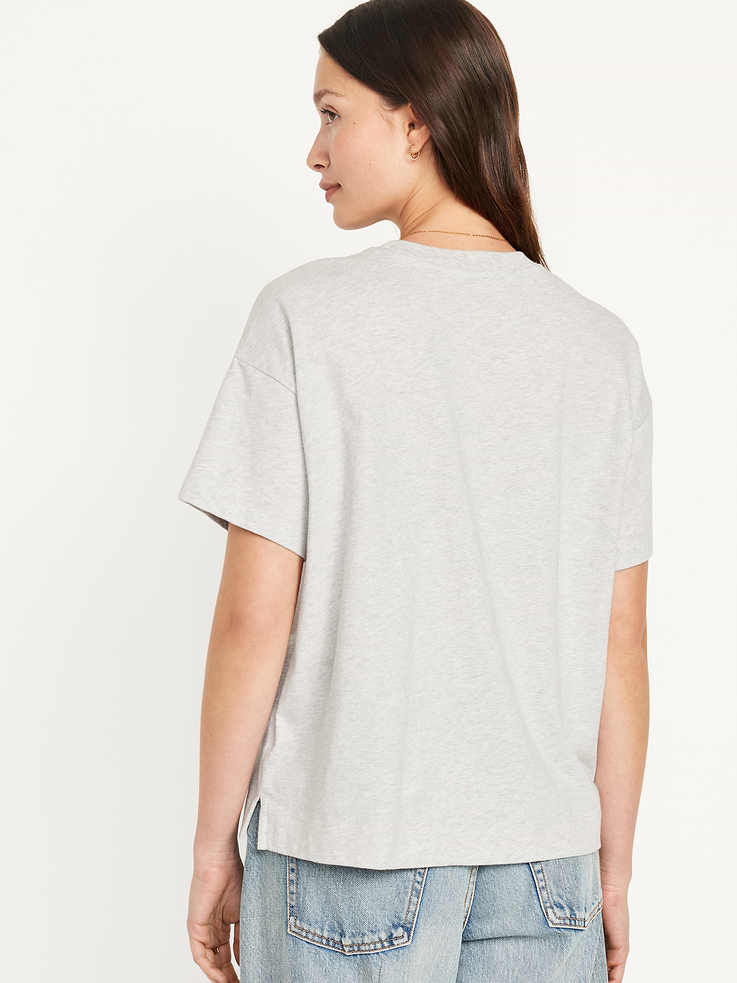 L'image numéro 2 présente T-shirt ras du cou rétro pour femme