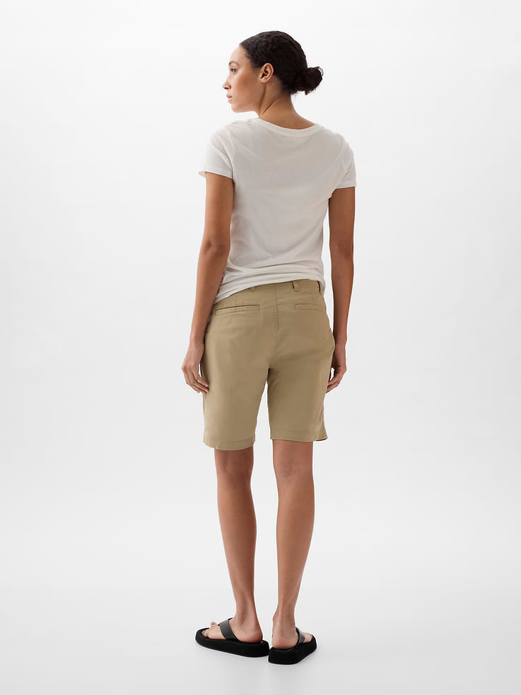 Image 2 of 2, 9" Downtown Khaki Bermuda Shorts