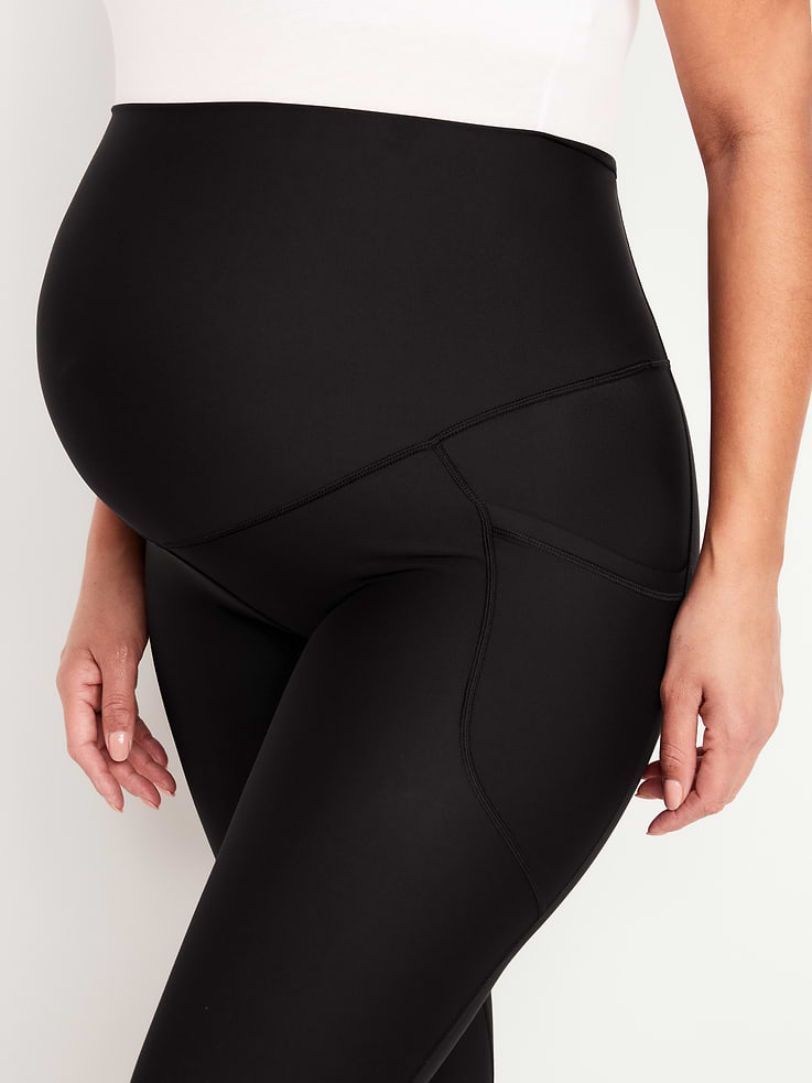 Image number 5 showing, Maternity Full-Panel PowerSoft 7/8 Leggings
