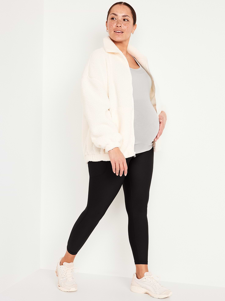 Image number 3 showing, Maternity Full-Panel PowerSoft 7/8 Leggings