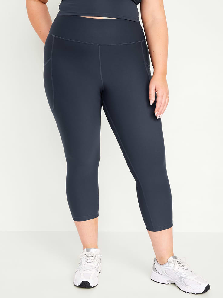 Image number 8 showing, High-Waisted PowerSoft Crop Pocket Leggings