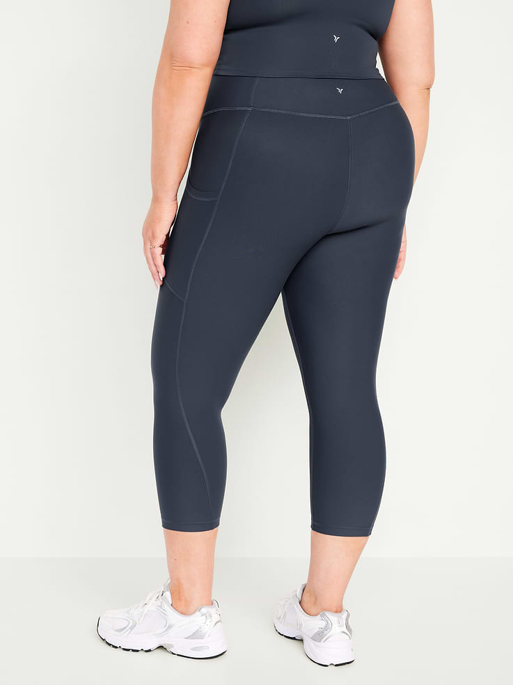 Image number 9 showing, High-Waisted PowerSoft Crop Pocket Leggings