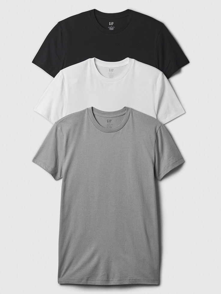 Image 1 of 4, Soft jersey knit., Short sleeves., Crewneck., This product was made in a factory that invests in gender equity and women’s empowerment through RISE. Learn more at, Product #878162