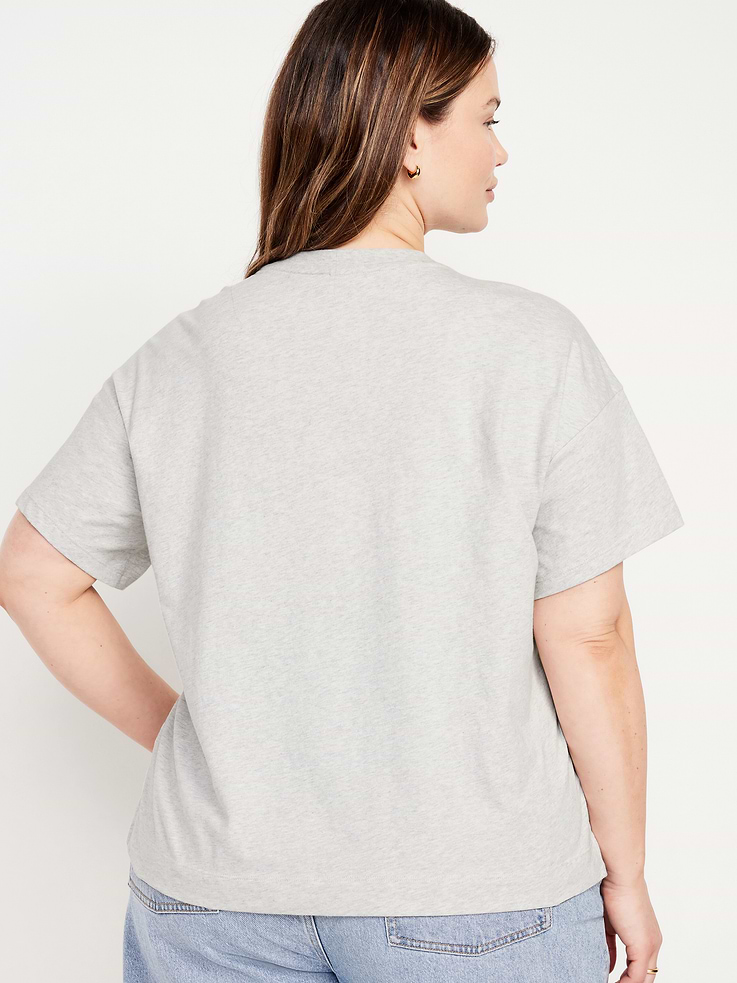 L'image numéro 8 présente T-shirt ras du cou rétro pour femme