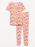 Image 1 of 1, set includes printed sleep top and pants, crew neck, short sleeves, matching pajama pants, elasticized waist, rib-knit cuffs, Product #864166