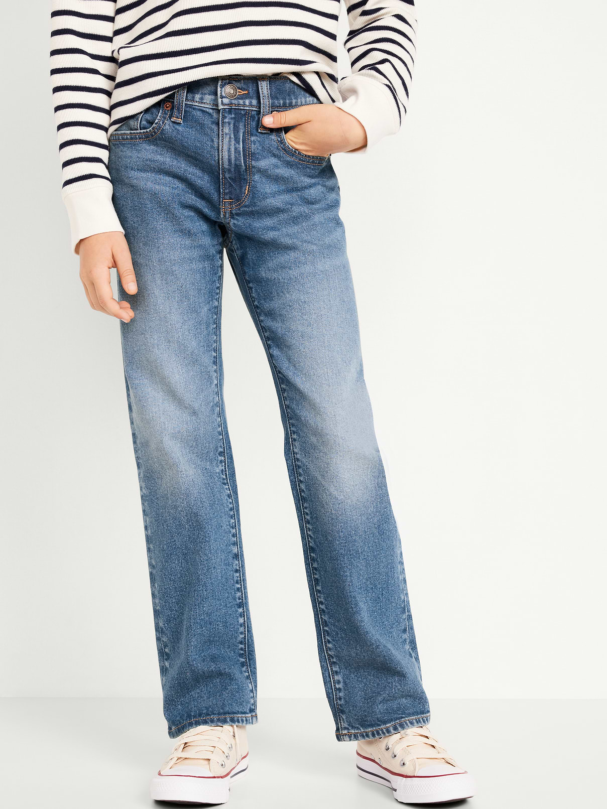 Image number 1 showing, Straight-Leg Built-In Flex Jeans for Boys