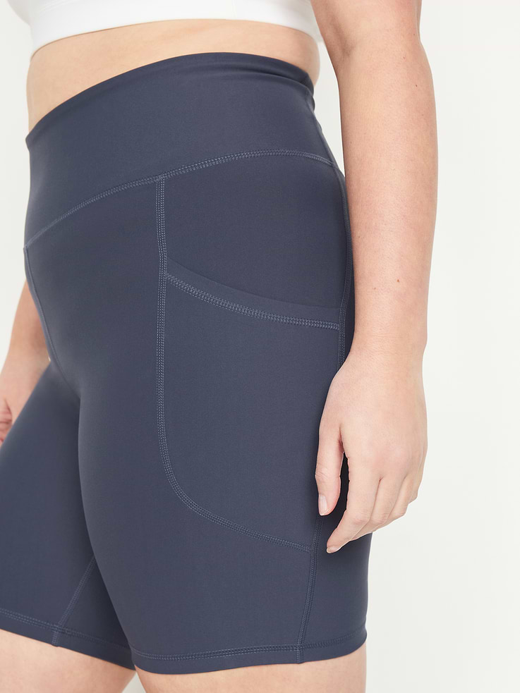 Image number 4 showing, High-Waisted PowerSoft Biker Shorts -- 8-inch inseam