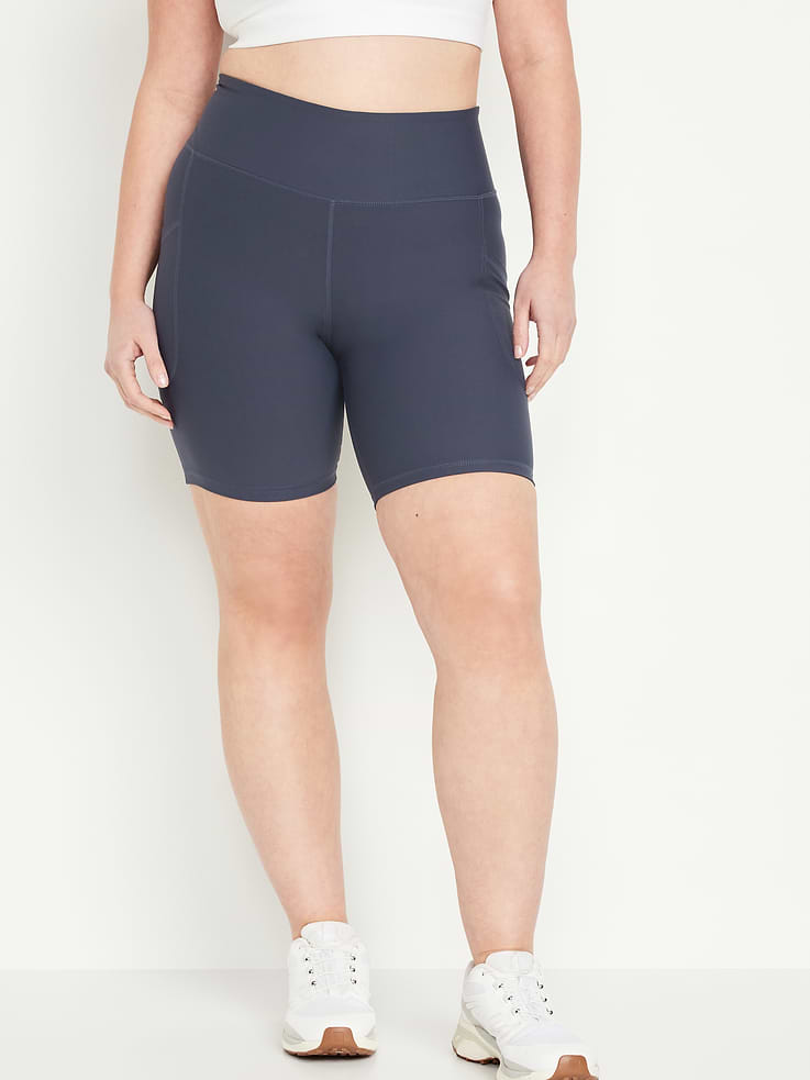 Image number 5 showing, High-Waisted PowerSoft Biker Shorts -- 8-inch inseam