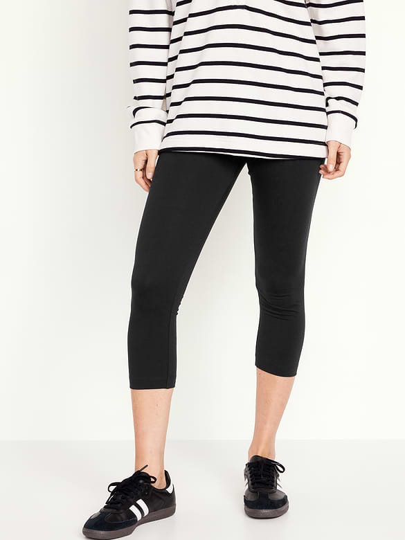 High-Waisted Fashion Layering Cropped Leggings 3-Pack