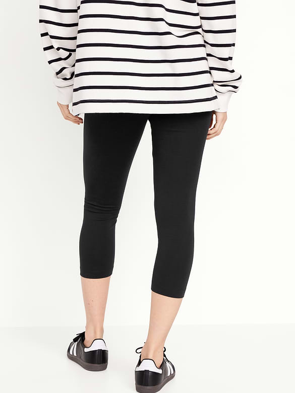 High-Waisted Fashion Layering Cropped Leggings 3-Pack