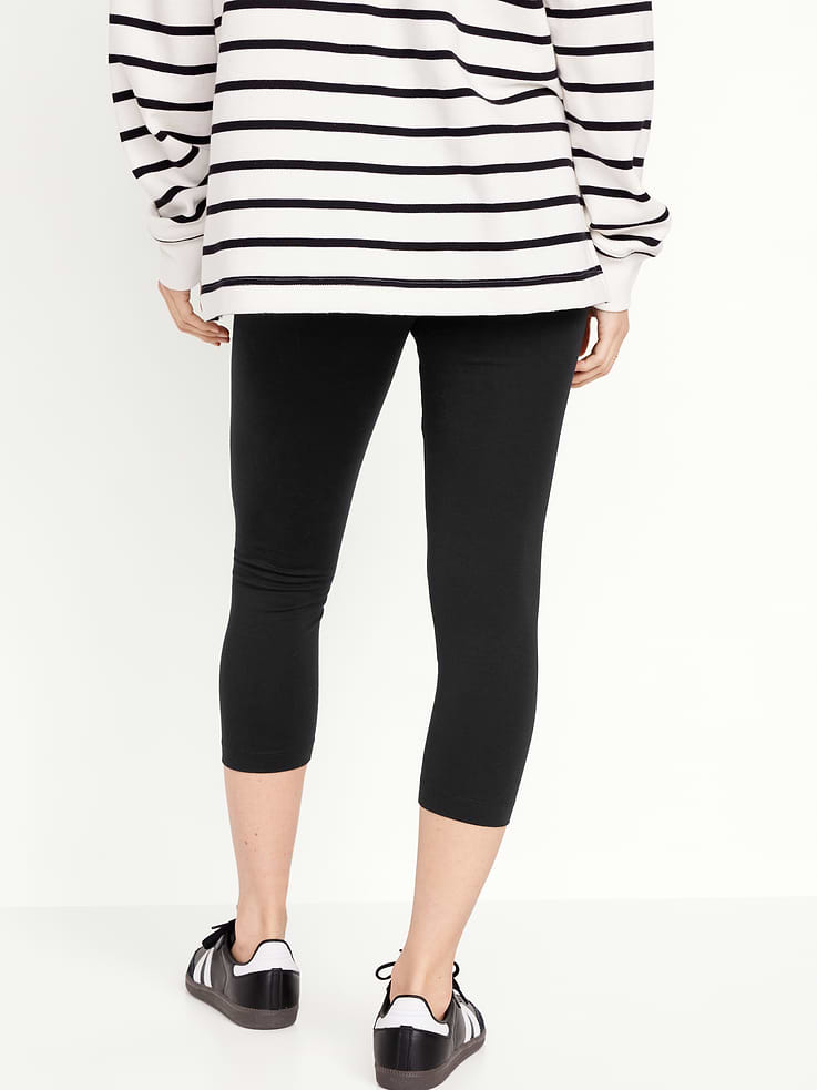 Image number 3 showing, High-Waisted Fashion Layering Cropped Leggings 3-Pack