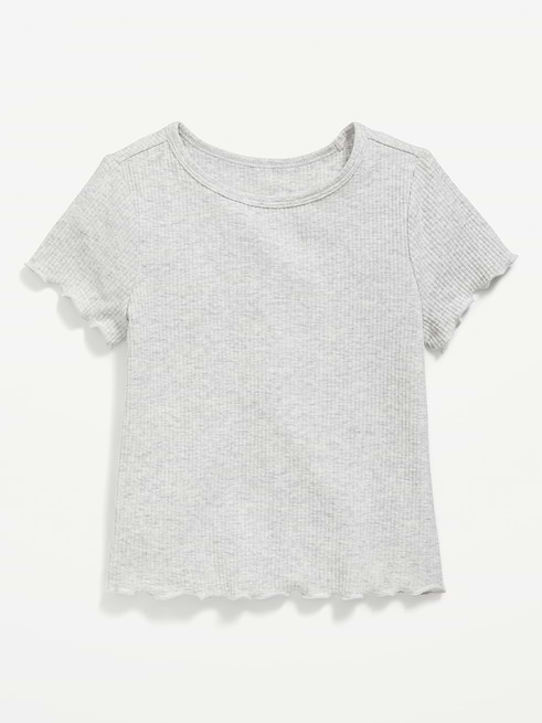 Short Short-Sleeve Lettuce-Edge T-Shirt for Toddler Girls on clearance at Old Navy — 40% off