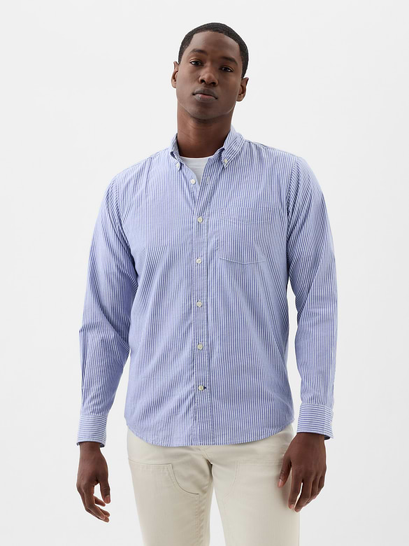 Stretch Poplin Shirt in Standard Fit