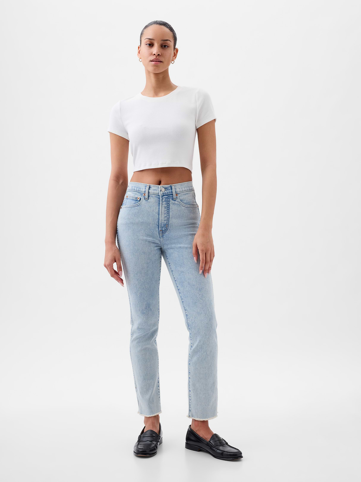 High Rise Vintage Slim Jeans - Light indigo by Gap