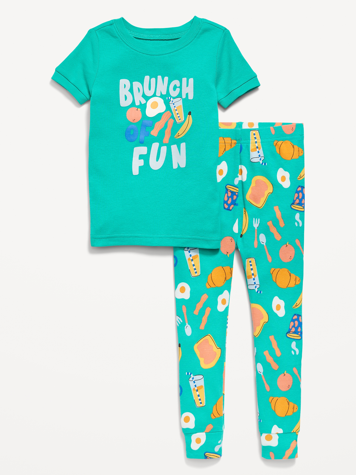 Image number 1 showing, Unisex Snug-Fit Printed Pajama Set for Toddler & Baby