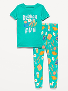 Image number 1 showing, Unisex Snug-Fit Printed Pajama Set for Toddler & Baby
