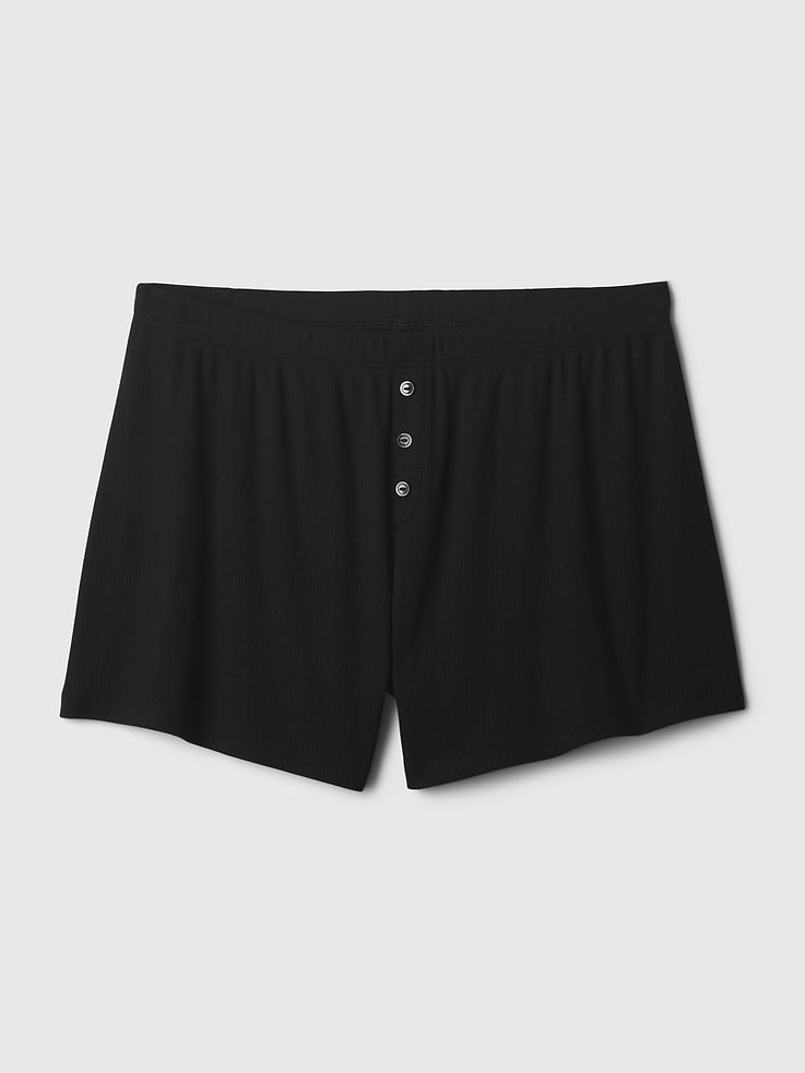 Image number 3 showing, Mini Rib Relaxed PJ Shorts