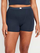 Image number 5 showing, High-Waisted Ribbed Boyshort Briefs -- 3-inch inseam