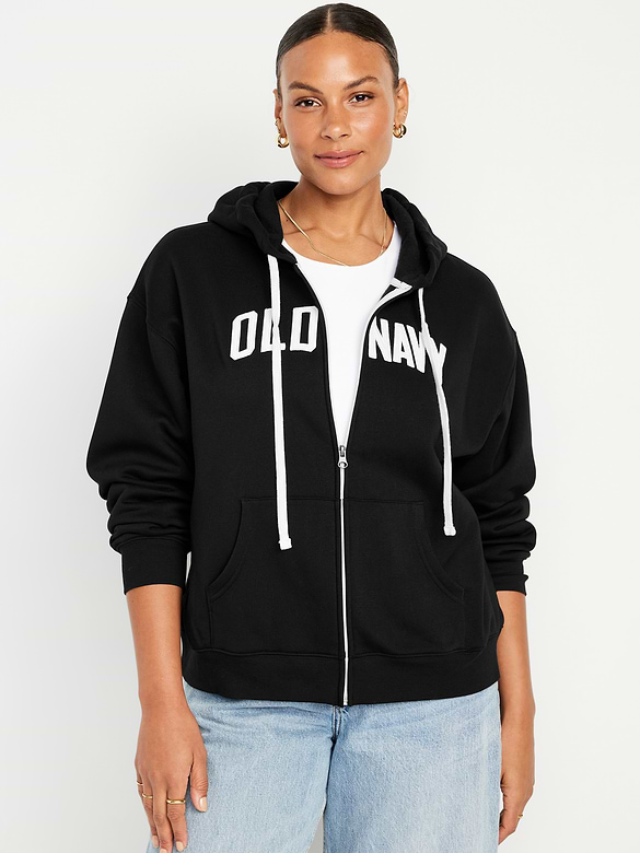 Logo Zip Hoodie Sweatshirt