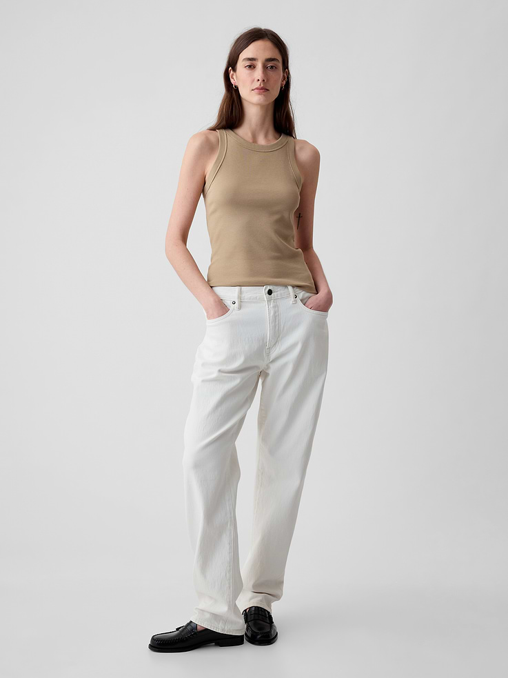 Image 3 of 4, Modern Rib Halter Tank Top