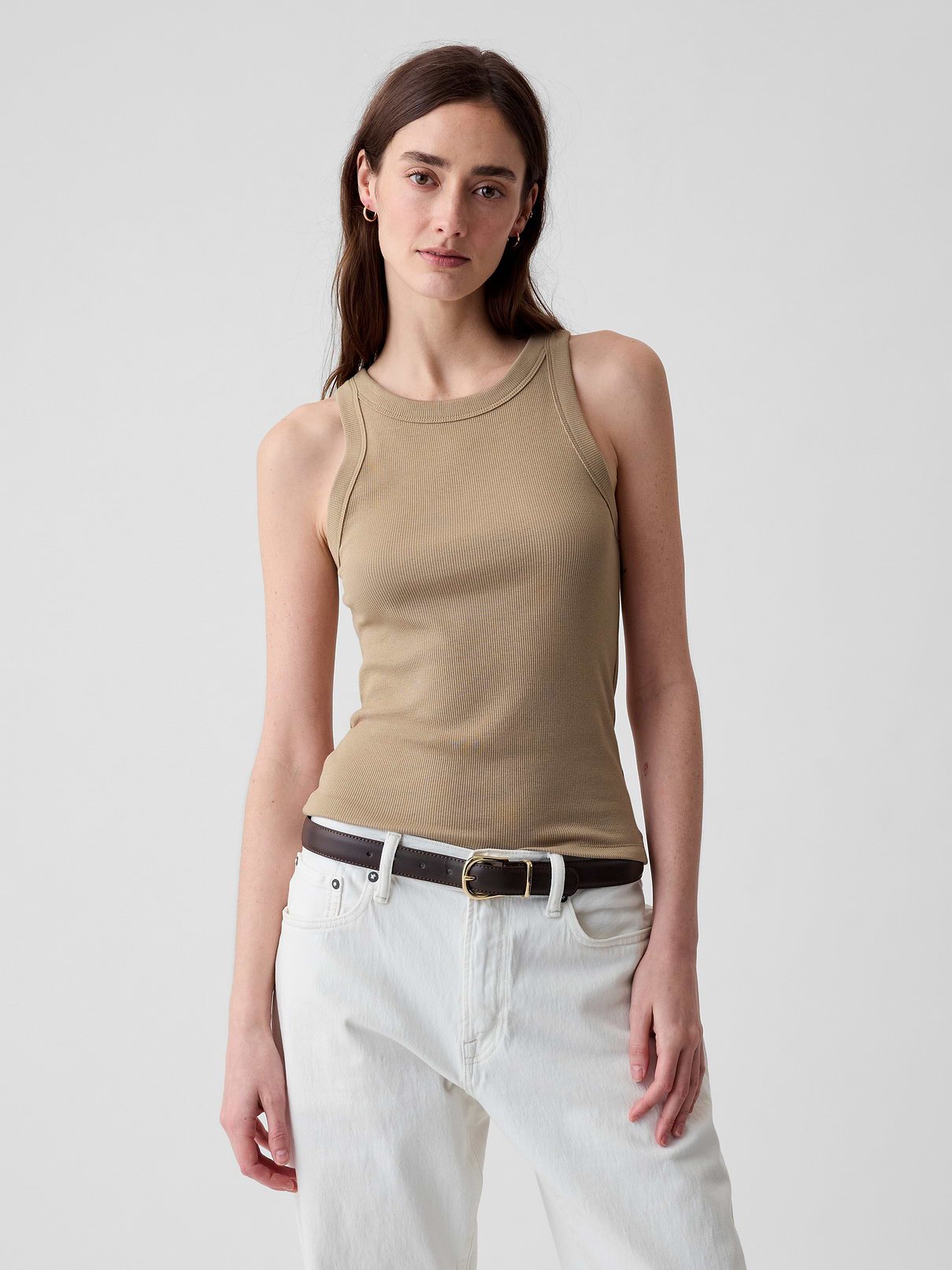 Modern Rib Halter Tank Top