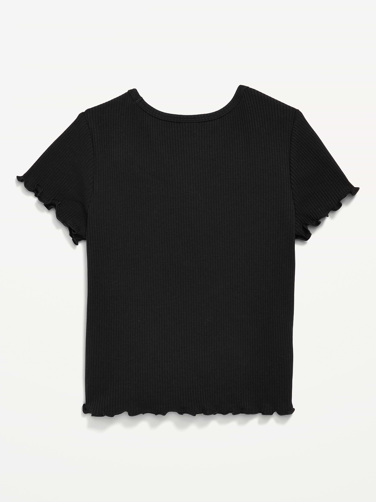 Image number 2 showing, Short-Sleeve Lettuce-Edge T-Shirt for Toddler Girls