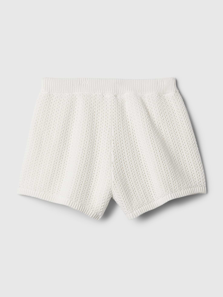 Image 5 of 5, Kids Mid Rise Crochet Shorts
