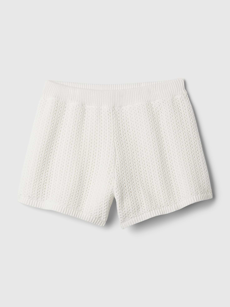 Image 4 of 5, Kids Mid Rise Crochet Shorts