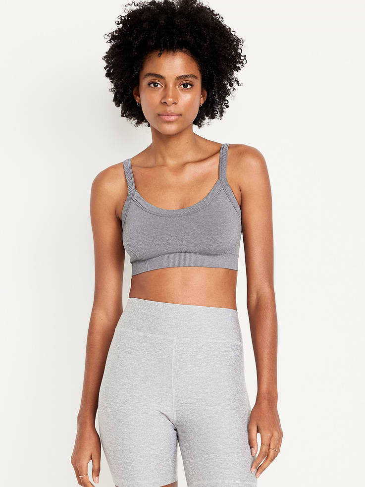 Image number 1 showing, Light Support Fluid Seamless Ribbed Sports Bra