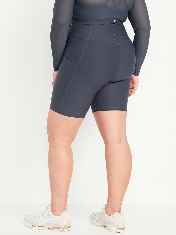 Image number 8 showing, High-Waisted PowerSoft Biker Shorts -- 8-inch inseam